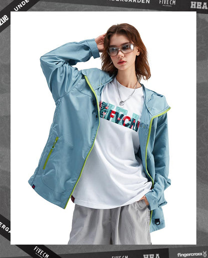 Fashionable printed windbreaker