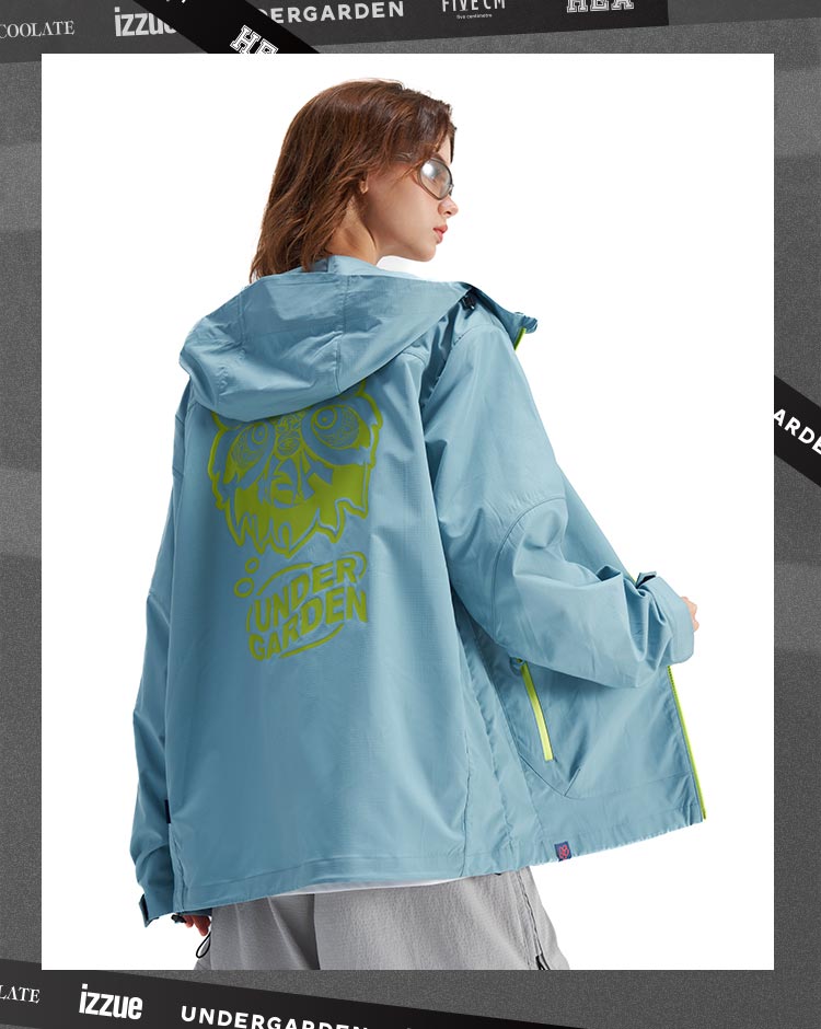 Fashionable printed windbreaker