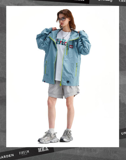 Fashionable printed windbreaker