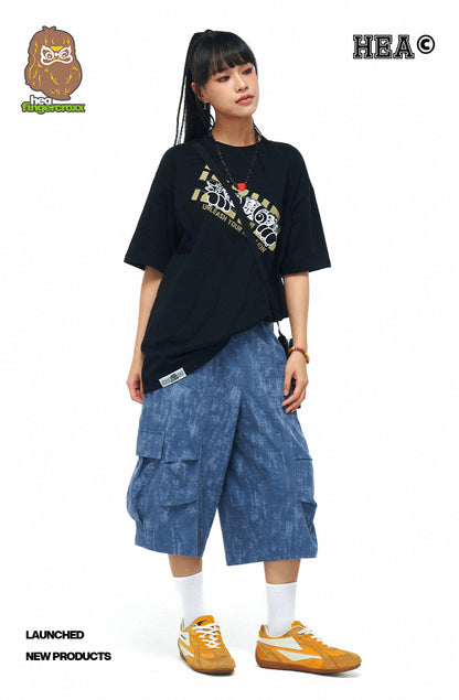 Short casual straight-leg pants sport