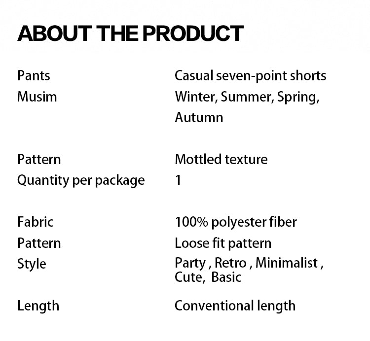 Short casual straight-leg pants sport