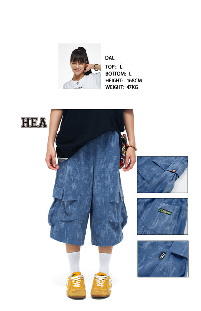 Short casual straight-leg pants sport