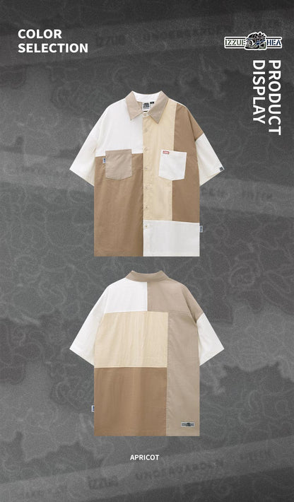 Splicing color shirt