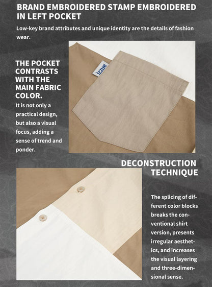Splicing color shirt