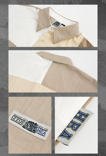 Splicing color shirt