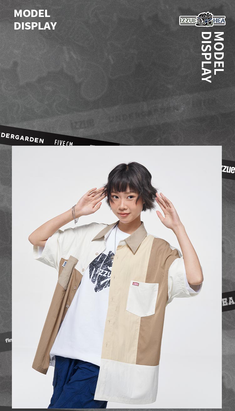 Splicing color shirt