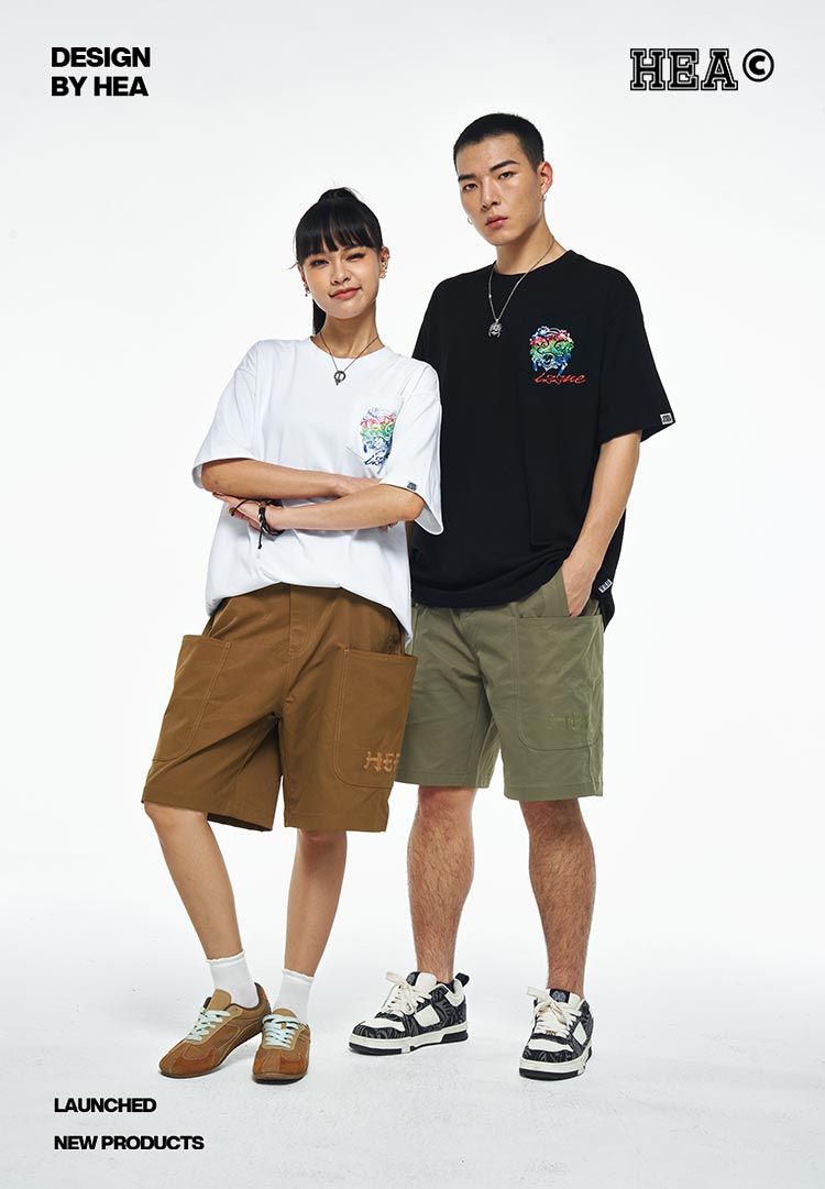 Workwear style trendy shorts