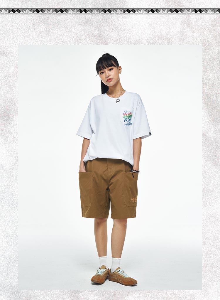 Workwear style trendy shorts