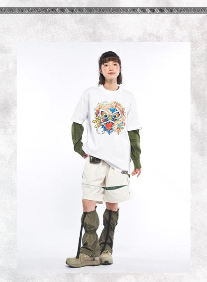 Functional street trend contrast design style shorts