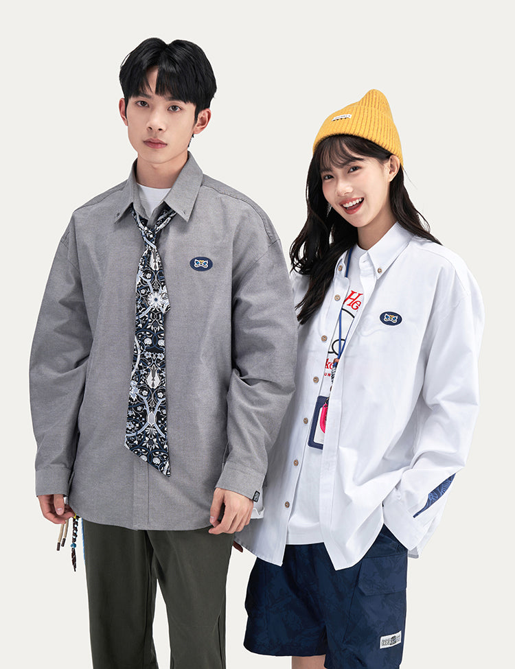 HEA Long Oversized Shirt with Unique Front Graphic Print Casual Streetwear T-shirt Unisex Fashion Shirt