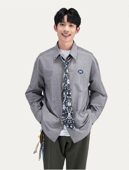 HEA Long Oversized Shirt with Unique Front Graphic Print Casual Streetwear T-shirt Unisex Fashion Shirt
