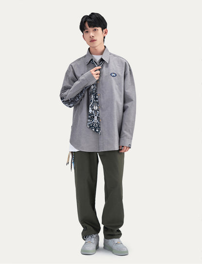 HEA Long Oversized Shirt with Unique Front Graphic Print Casual Streetwear T-shirt Unisex Fashion Shirt