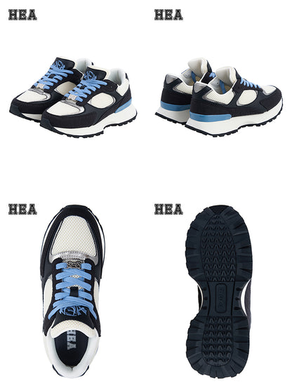HEA Unisex Mesh Panel Retro Sneakers, Lightweight Casual Streetwear Shoes