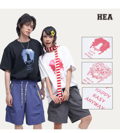 HEA Heavyweight Lion Graphic Tee | Unisex Oversized Streetwear Short Sleeve