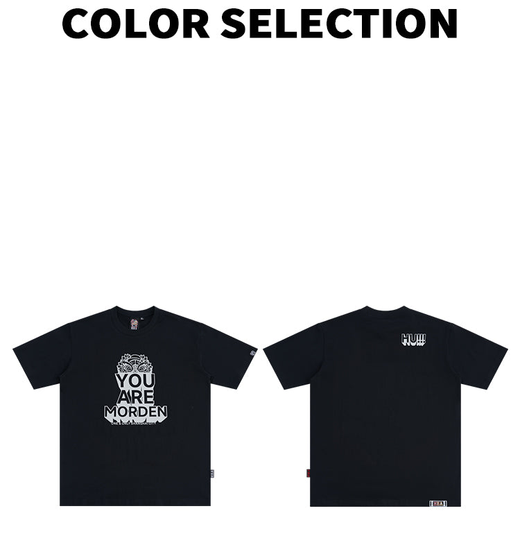 ：HEA Unisex Heavyweight Cotton Lion Graphic T-Shirt, Oversized Streetwear Short Sleeve Tee