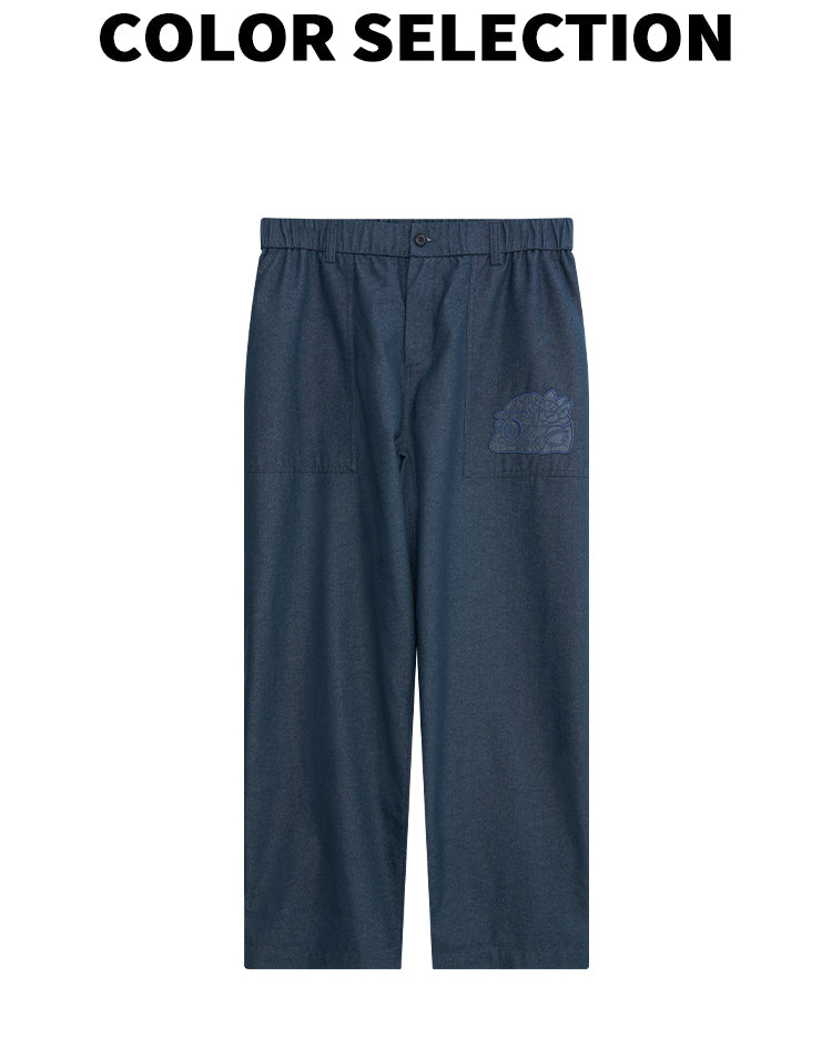 HEA Unisex Wide Leg Casual Pants, Relaxed Fit Streetwear Trousers