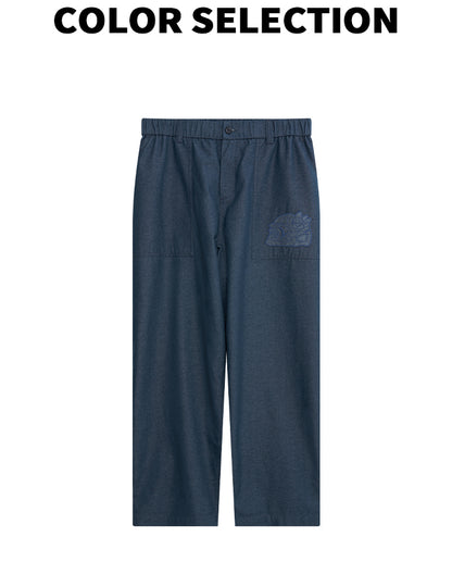 HEA Unisex Wide Leg Casual Pants, Relaxed Fit Streetwear Trousers