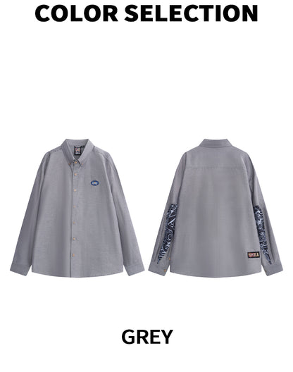 HEA Long Oversized Shirt with Unique Front Graphic Print Casual Streetwear T-shirt Unisex Fashion Shirt