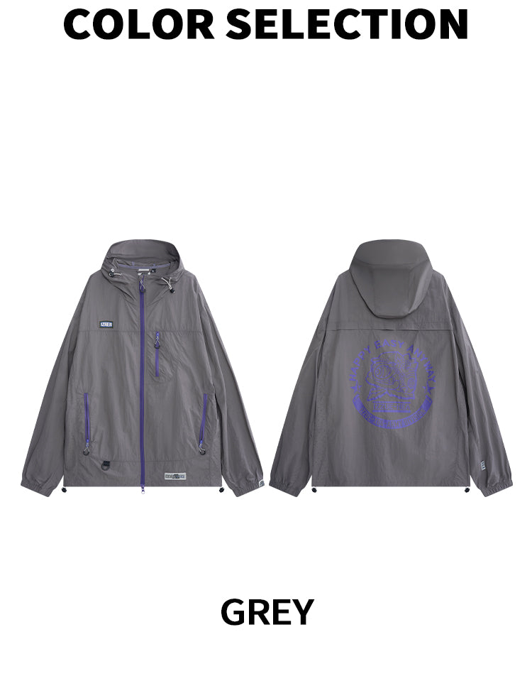 HEA Loose Fit Trench Coat with Zipper Closure Casual Outerwear Unisex Fashion Coat