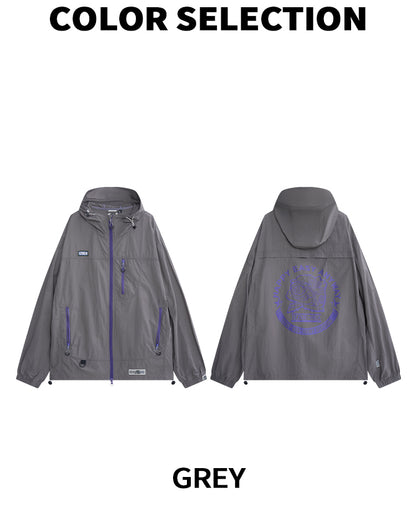 HEA Loose Fit Trench Coat with Zipper Closure Casual Outerwear Unisex Fashion Coat