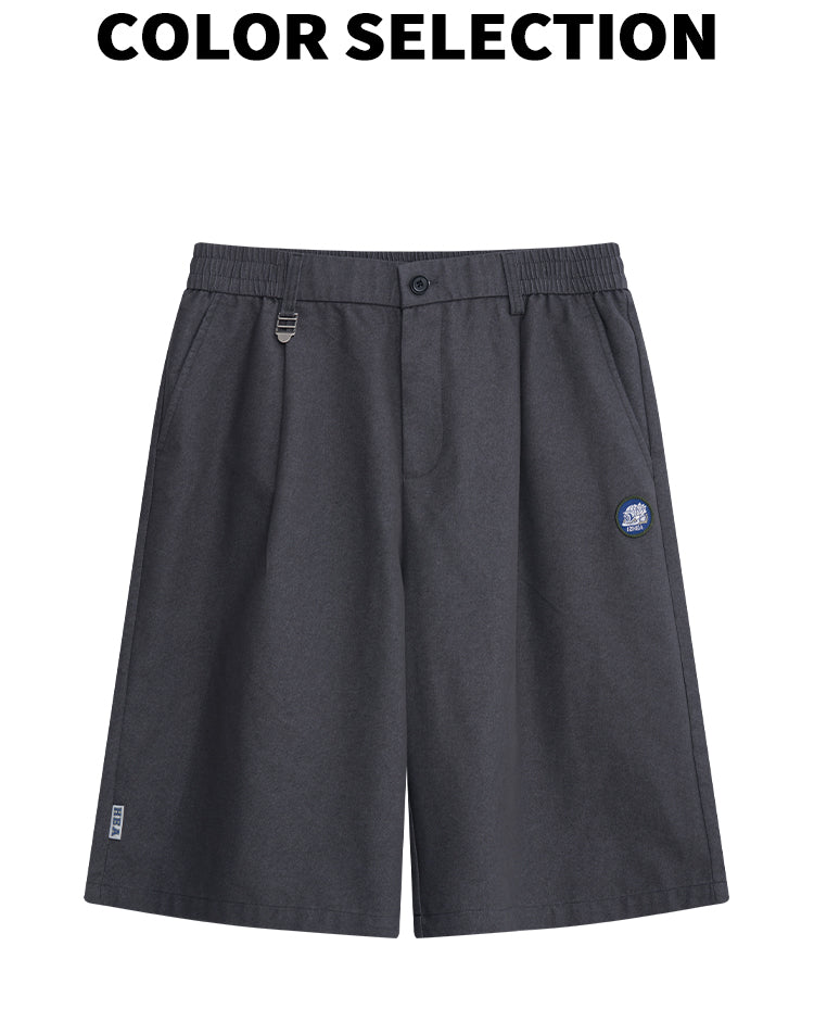 HEA Unisex Solid Color Casual Shorts, Loose Fit Streetwear Shorts