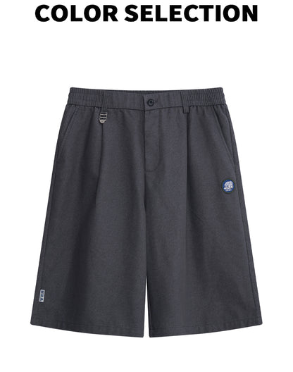 HEA Unisex Solid Color Casual Shorts, Loose Fit Streetwear Shorts