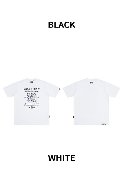 HEA Unisex Oversized Cotton Graphic T-Shirt, Casual Streetwear Short Sleeve Tee