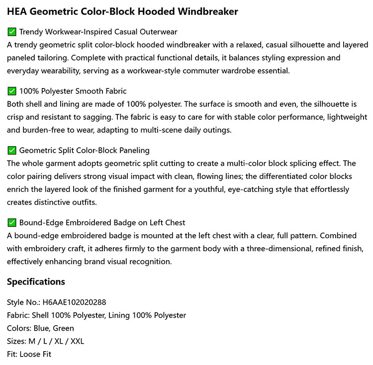 HEA Multi-Pocket Workwear Jacket – Contrast Collar Utility Coat