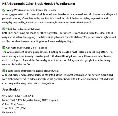 HEA Multi-Pocket Workwear Jacket – Contrast Collar Utility Coat