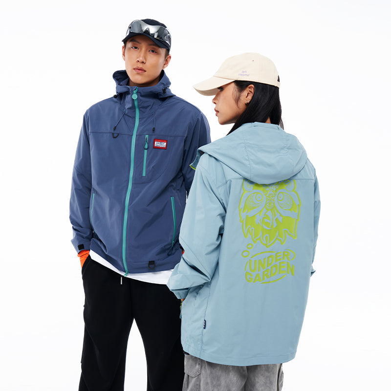 Fashionable printed windbreaker