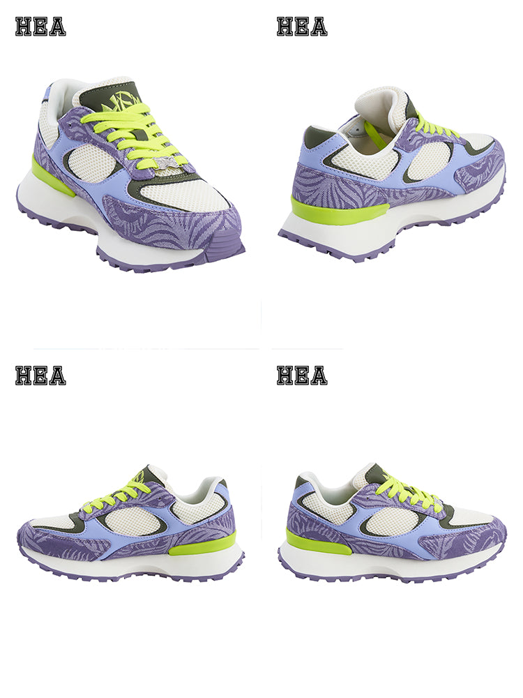 HEA Unisex Mesh Panel Retro Sneakers, Lightweight Casual Streetwear Shoes