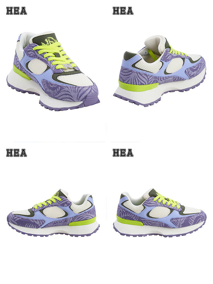 HEA Unisex Mesh Panel Retro Sneakers, Lightweight Casual Streetwear Shoes