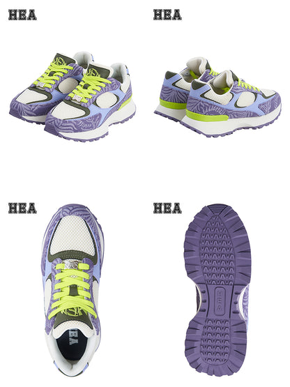 HEA Unisex Mesh Panel Retro Sneakers, Lightweight Casual Streetwear Shoes