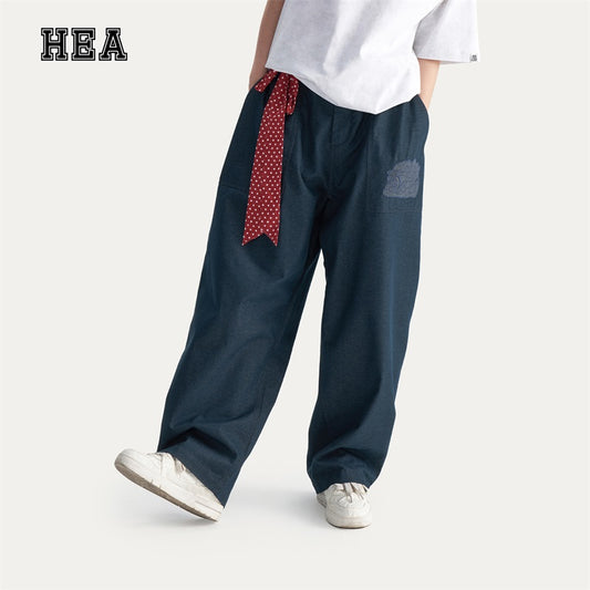 HEA Unisex Wide Leg Casual Pants, Relaxed Fit Streetwear Trousers