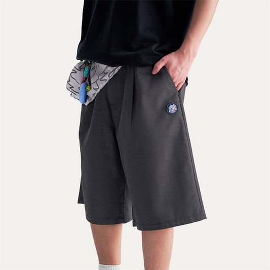 HEA Unisex Solid Color Casual Shorts, Loose Fit Streetwear Shorts