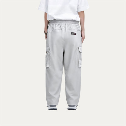 HEA Men’s Lightweight Cargo Pants, Casual Streetwear Loose Straight-Leg Trousers with Drawstring Waist