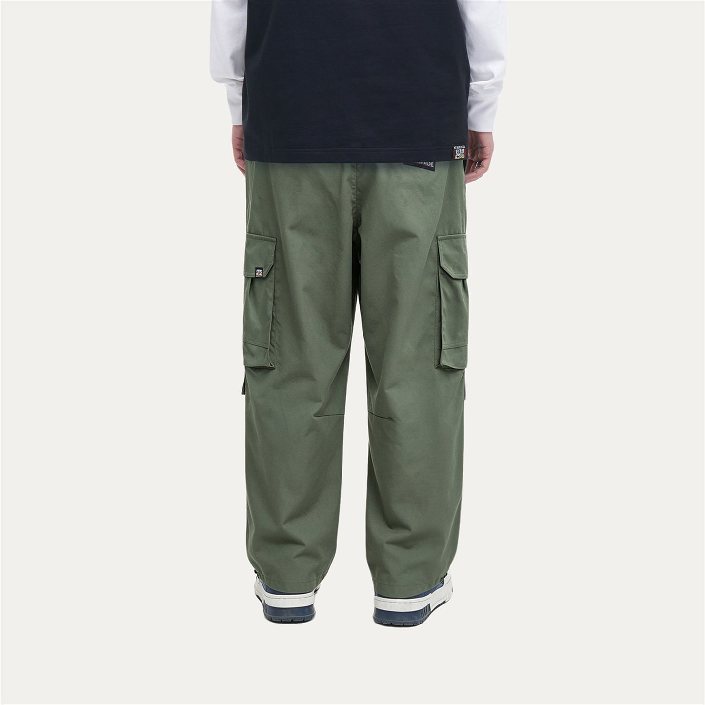 HEA Men’s Lightweight Cargo Pants, Casual Streetwear Loose Straight-Leg Trousers with Drawstring Waist
