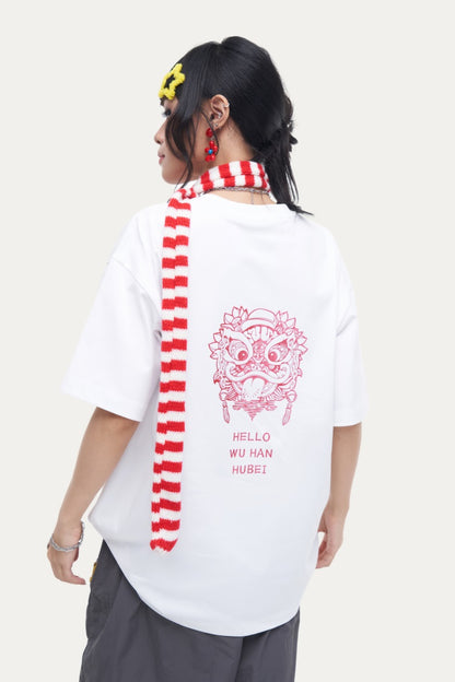 HEA Heavyweight Lion Graphic Tee | Unisex Oversized Streetwear Short Sleeve