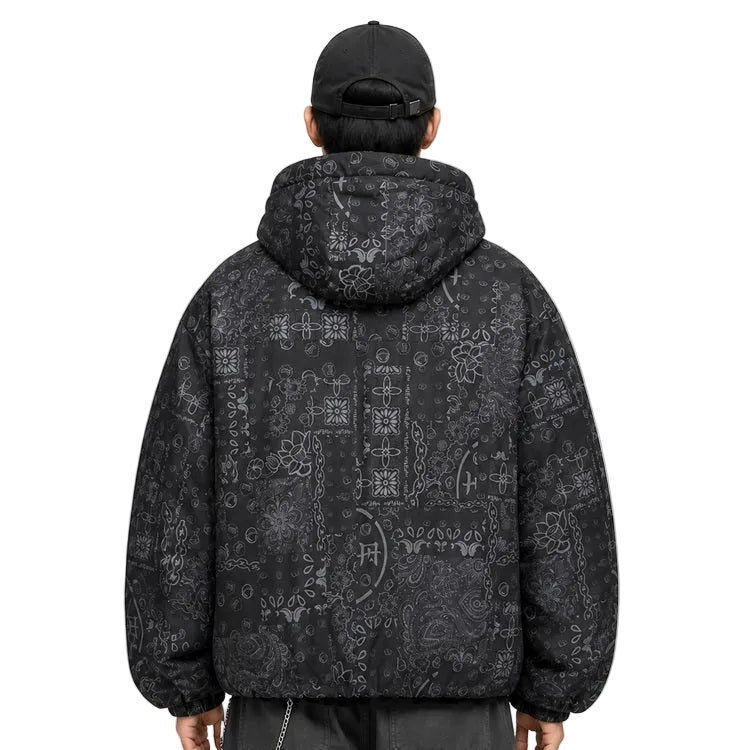 HEA All-Over Print Hooded Puffer Jacket