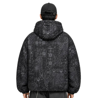 HEA All-Over Print Hooded Puffer Jacket