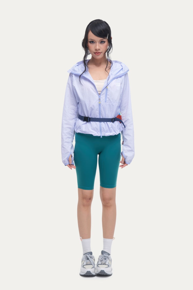 HEA  Lightweight Hooded Outdoor Jacket, Full-Zip Quick-Dry Sun Protection Coat with Thumb Holes