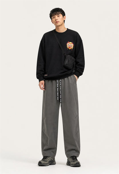 HEA Graphic Drawstring Pants – Relaxed Streetwear Trousers