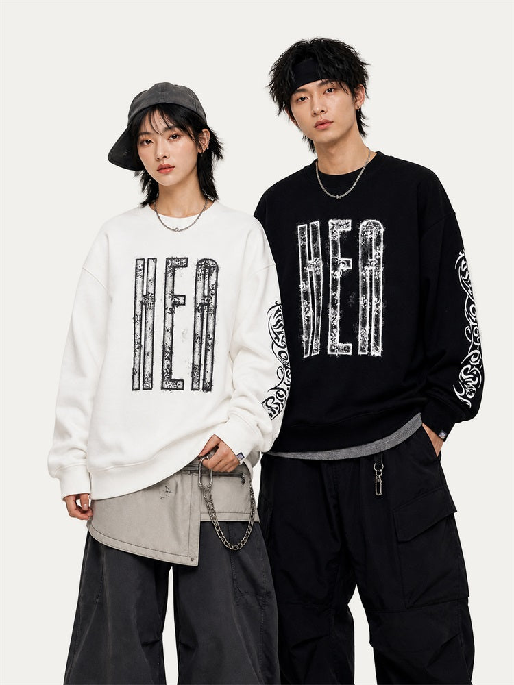 HEA Graphic Fleece Crewneck Sweatshirt – Streetwear Pullover