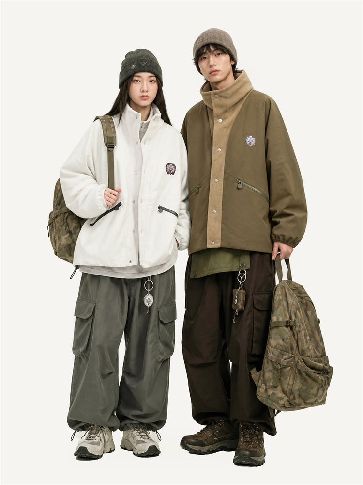 HEA Stand Collar Padded Jacket – Casual Streetwear Outerwear