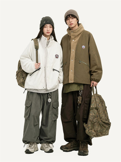 HEA Stand Collar Padded Jacket – Casual Streetwear Outerwear