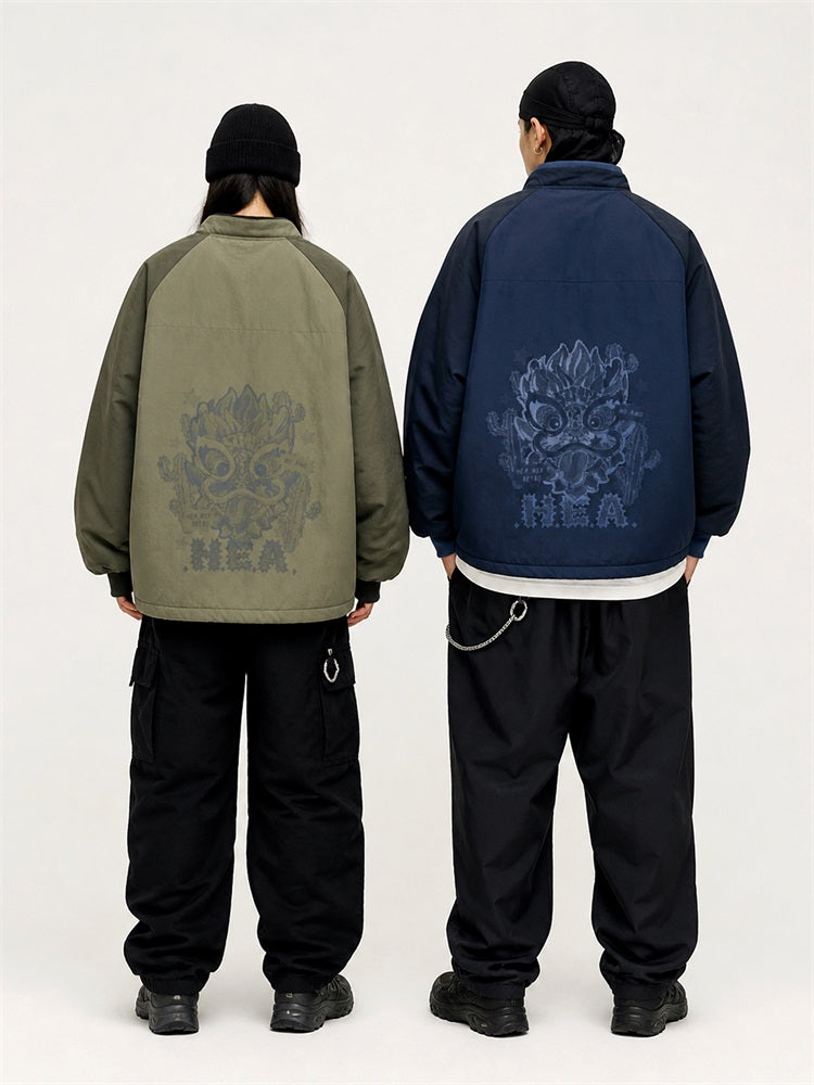HEA Graphic Padded Utility Jacket – Casual Streetwear Outerwear