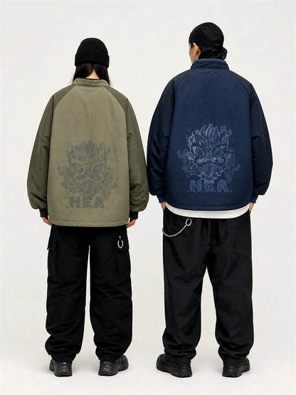 HEA Graphic Padded Utility Jacket – Casual Streetwear Outerwear