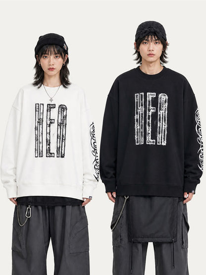 HEA Graphic Fleece Crewneck Sweatshirt – Streetwear Pullover