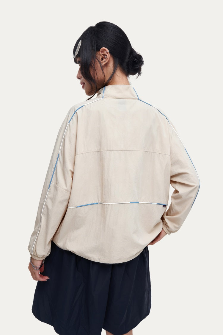 HEA Retro Sport Track Jacket, Unisex Streetwear Full-Zip Windbreaker