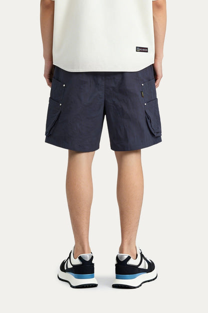 HEA Bubble Texture Cargo Shorts, Unisex Drawstring Loose Casual Walking Shorts